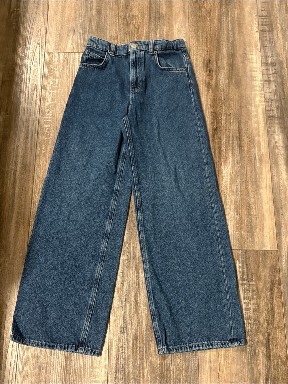 ZARA Girl Wide Leg Blue Jeans 11-12